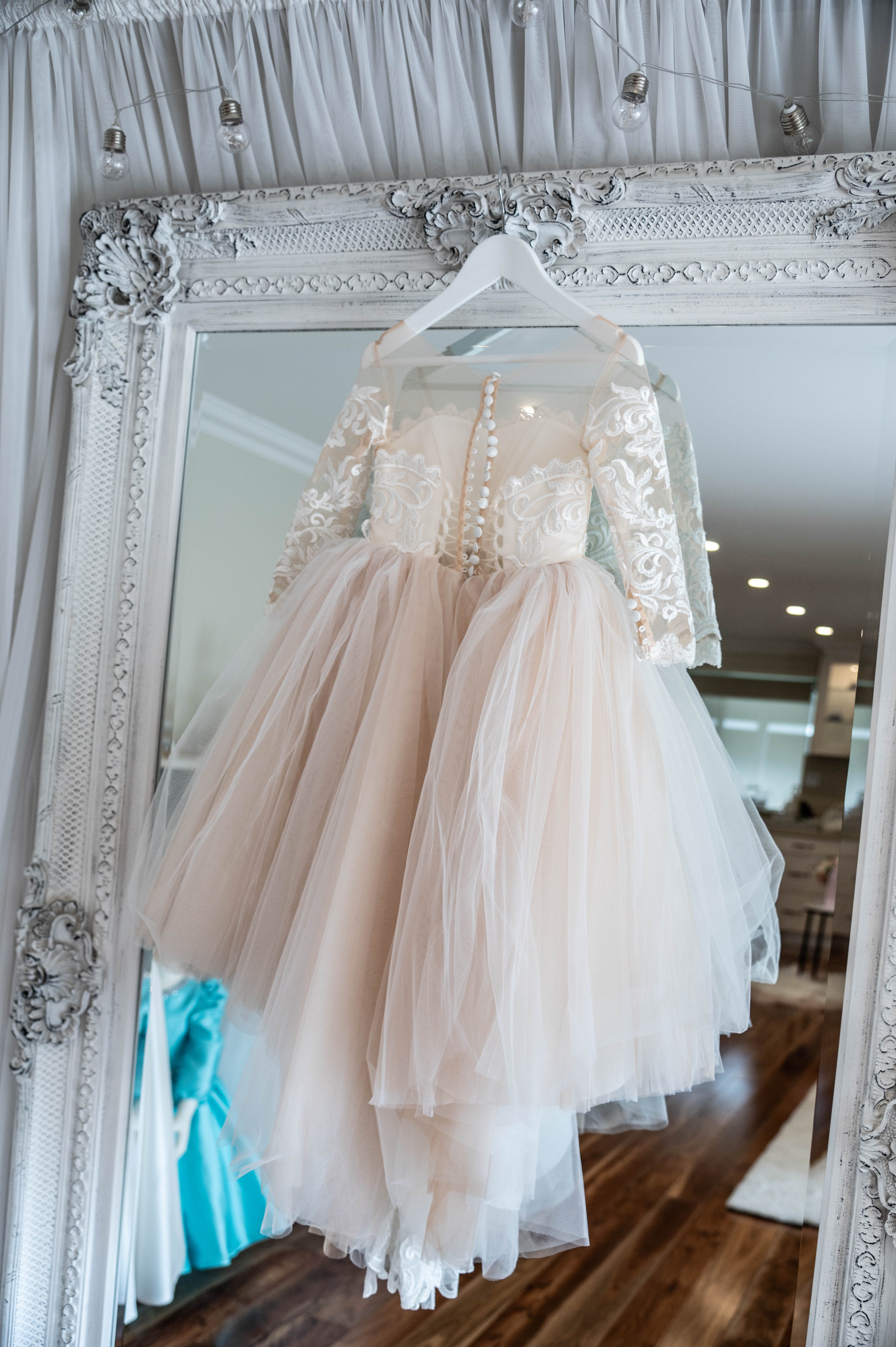 Tulle and Lace Flowergirl Dress - Arabella