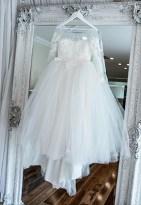 Tulle and Lace Flowergirl Dress - Arabella