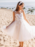 Floral Lace and Soft Tulle Dress