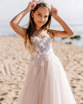 Floral Lace and Soft Tulle Dress