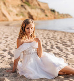 Ethereal Off the Shoulder Hi-Low Dress