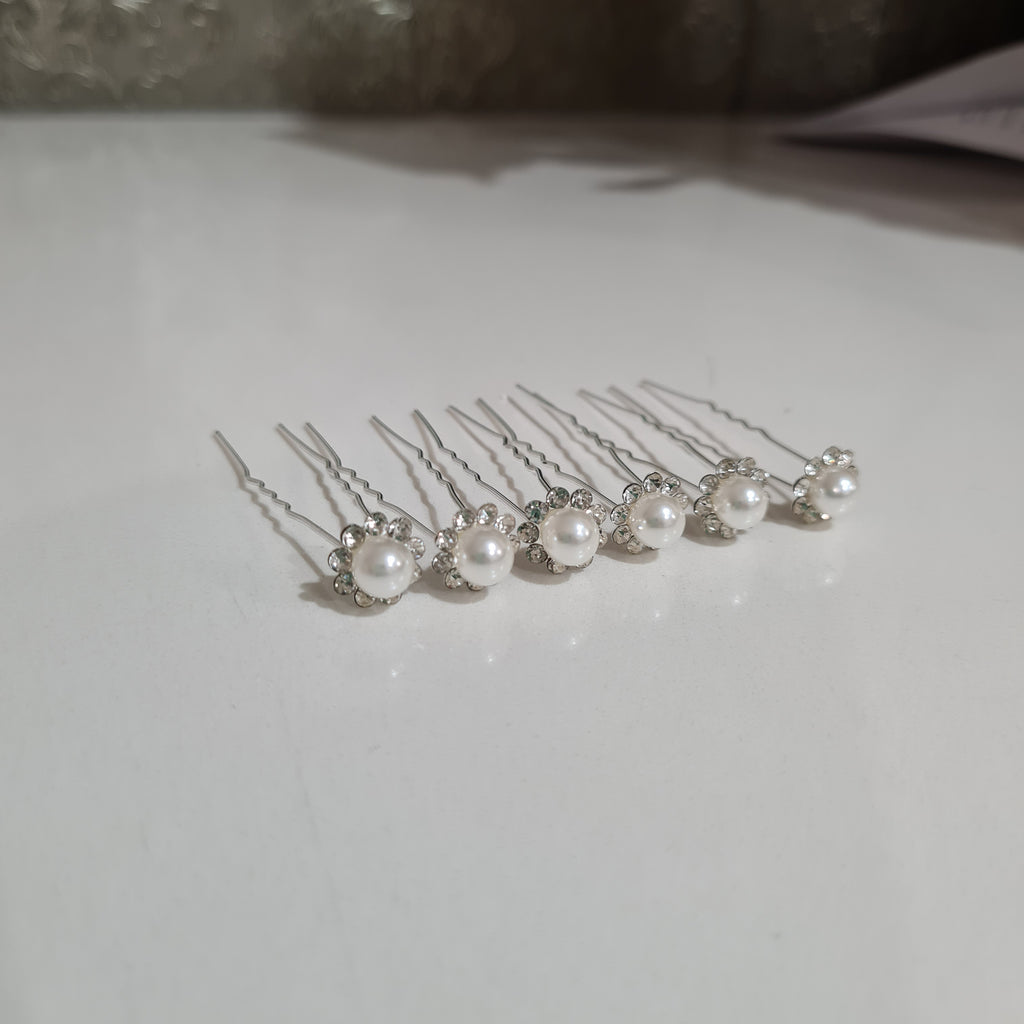 Pearl and Crystal Pins