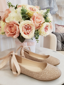 Rose gold ballerina deals flats