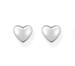 Mega Puff Heart Studs - Sterling Silver